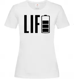 Женская футболка Life Battery Белый фото