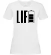 Женская футболка Life Battery Белый фото