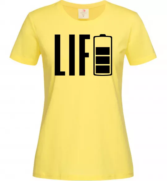 Женская футболка Life Battery Лимонный фото