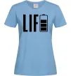 Женская футболка Life Battery Голубой фото