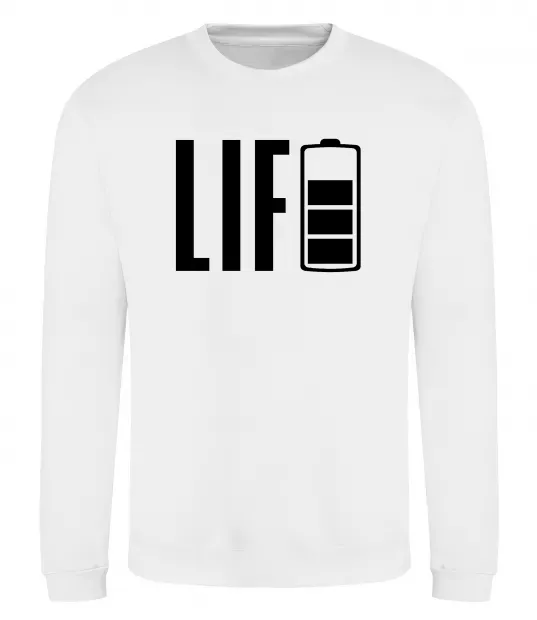 Свитшот Life Battery Белый фото