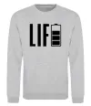 Свитшот Life Battery Серый меланж фото