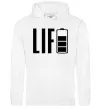 Мужская толстовка (худи) Life Battery Белый фото