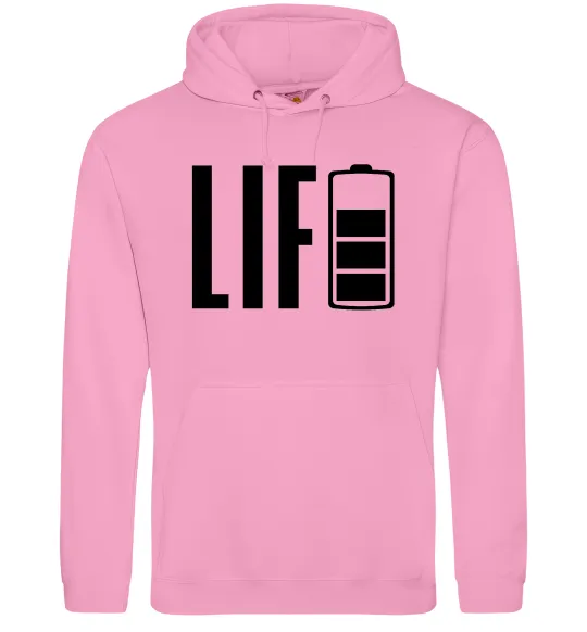 Женская толстовка (худи) Life Battery Розовый фото