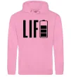 Женская толстовка (худи) Life Battery Розовый фото