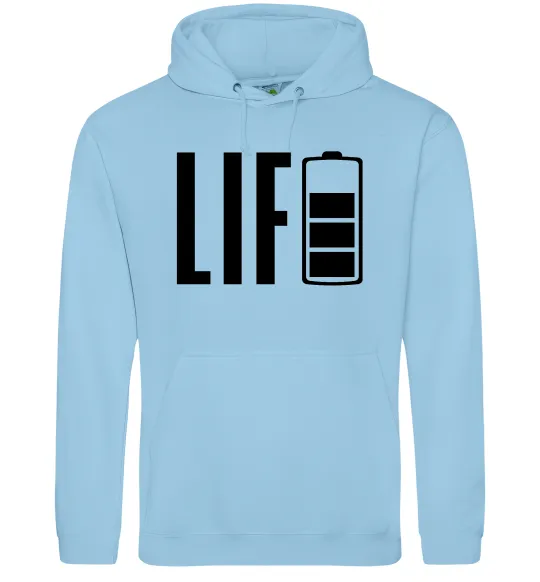 Женская толстовка (худи) Life Battery Голубой фото