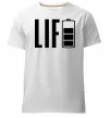 Мужская премиум футболка Life Battery Белый фото