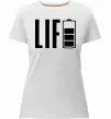 Жіноча преміум футболка Life Battery Білий фото
