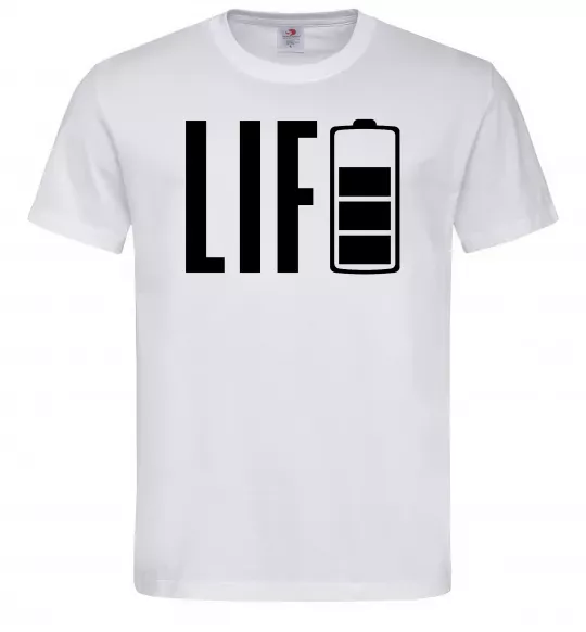 Мужская футболка Life Battery Белый фото