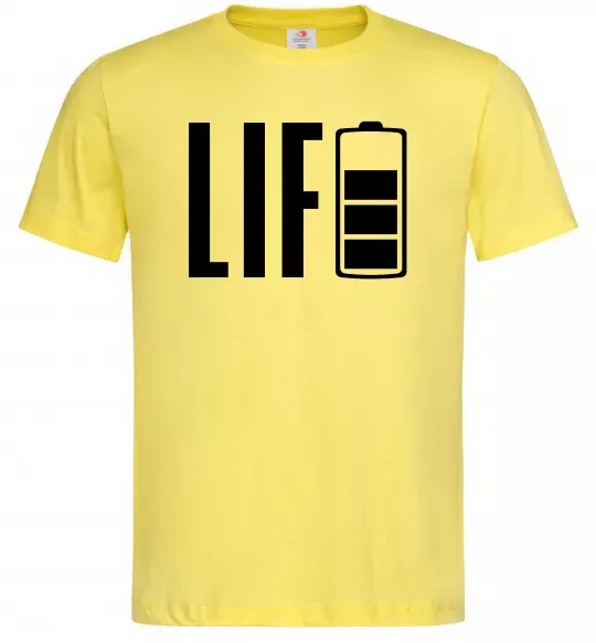 Мужская футболка Life Battery Лимонный фото