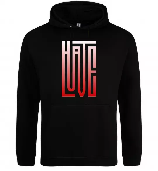 Чоловіча толстовка (худі) HateLove Чорний фото