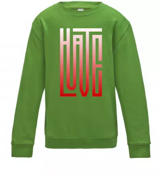 Дитячий світшот HateLove Лаймовий фото