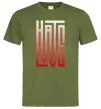 Чоловіча футболка HateLove Оливковий фото