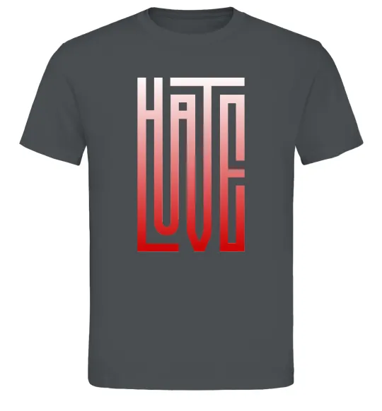Чоловіча футболка HateLove Графіт фото
