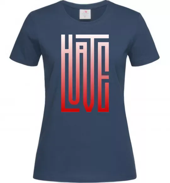Женская футболка HateLove Темно-синий фото