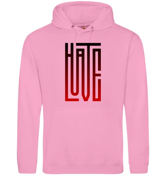 Мужская толстовка (худи) HateLove Розовый фото