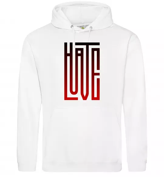 Чоловіча толстовка (худі) HateLove Білий фото