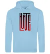Мужская толстовка (худи) HateLove Голубой фото