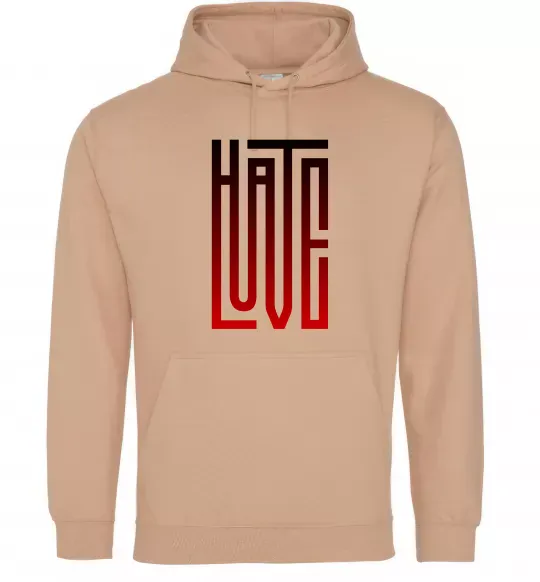 Жіноча толстовка (худі) HateLove Пісочний фото