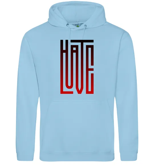 Жіноча толстовка (худі) HateLove Блакитний фото