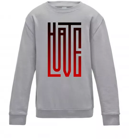 Дитячий світшот HateLove Сірий меланж фото