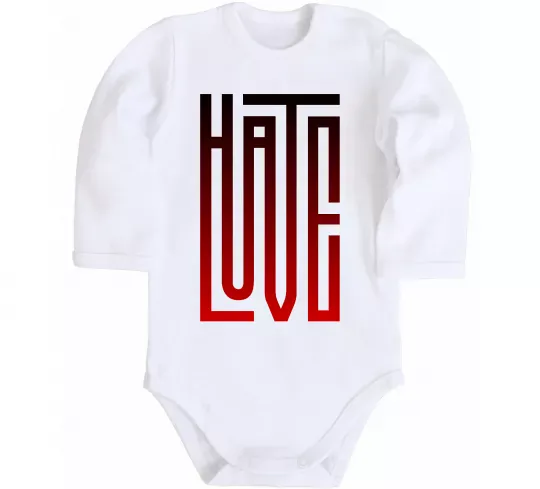 Детский боди HateLove Белый фото
