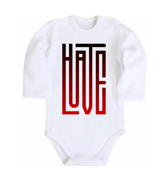 Дитячий бодік HateLove Білий фото