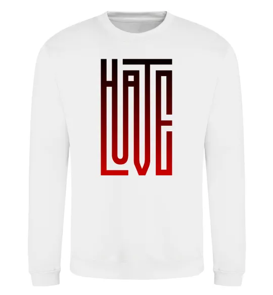Світшот HateLove Білий фото