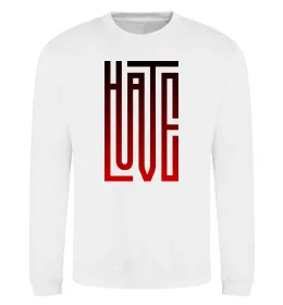 Світшот HateLove Білий фото