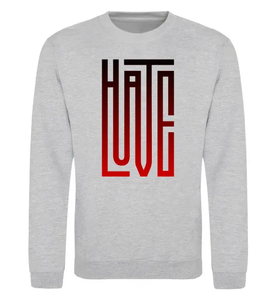 Світшот HateLove Сірий меланж фото