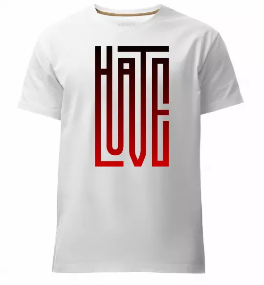 Чоловіча преміум футболка HateLove Білий фото