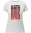 Жіноча преміум футболка HateLove Білий фото
