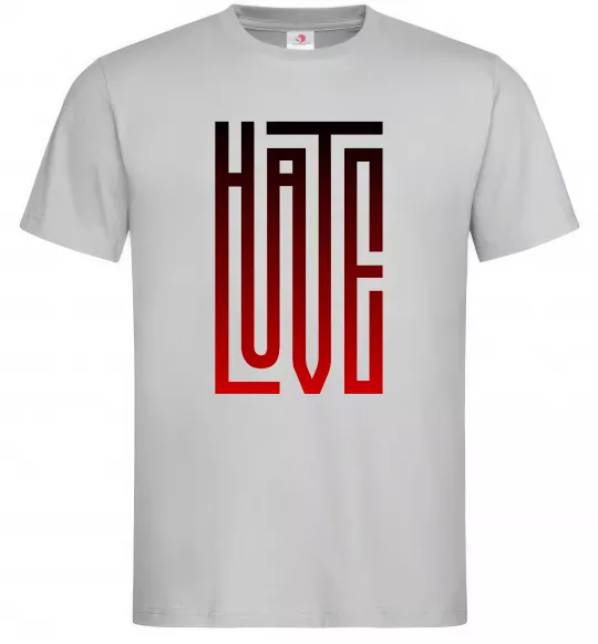 Чоловіча футболка HateLove Сірий фото