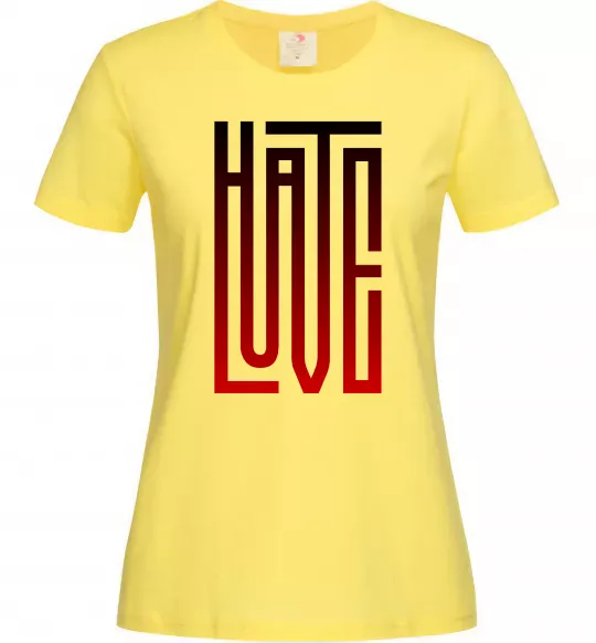 Женская футболка HateLove Лимонный фото