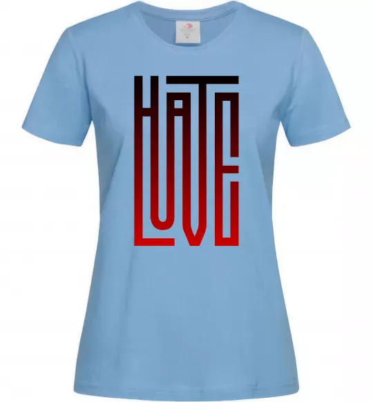Женская футболка HateLove Голубой фото
