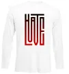 Лонгслив HateLove Белый Лонгслив HateLove Белый фото
