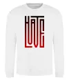 Світшот HateLove Білий фото