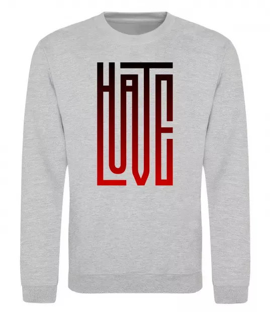 Світшот HateLove Сірий меланж фото