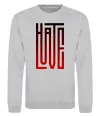 Світшот HateLove Сірий меланж фото