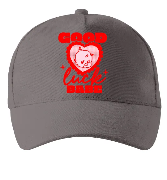 Кепка Good luck babe Сірий фото
