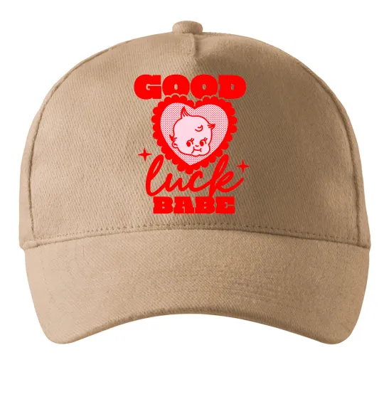 Кепка Good luck babe Песочный фото