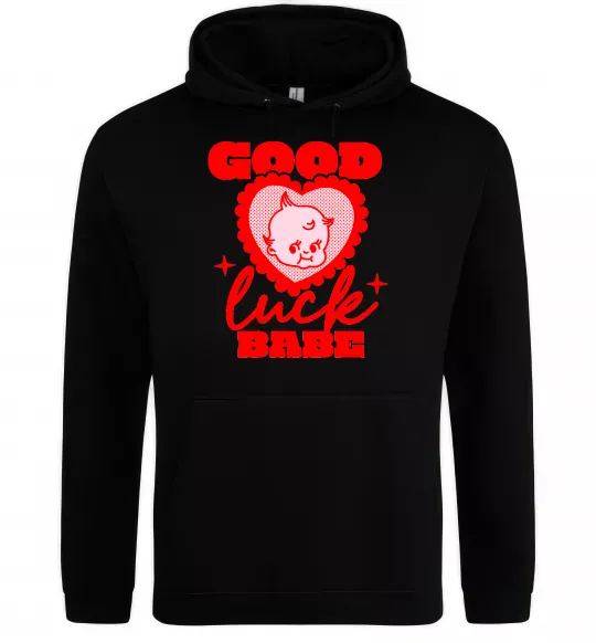 Женская толстовка (худи) Good luck babe Черный фото