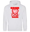 Женская толстовка (худи) Good luck babe Серый меланж фото