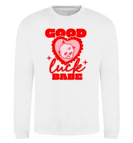 Свитшот Good luck babe Белый фото