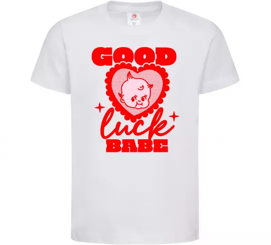 Дитяча футболка Good luck babe Білий фото