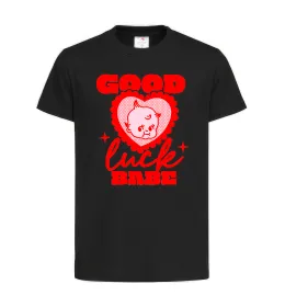 Дитяча футболка Good luck babe Чорний фото