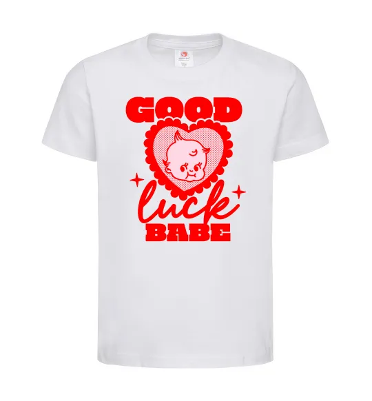 Дитяча футболка Good luck babe Білий фото