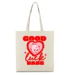 Еко-сумка Good luck babe Бежевий фото