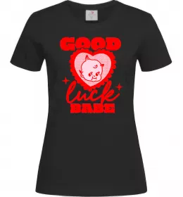Женская футболка Good luck babe Черный фото
