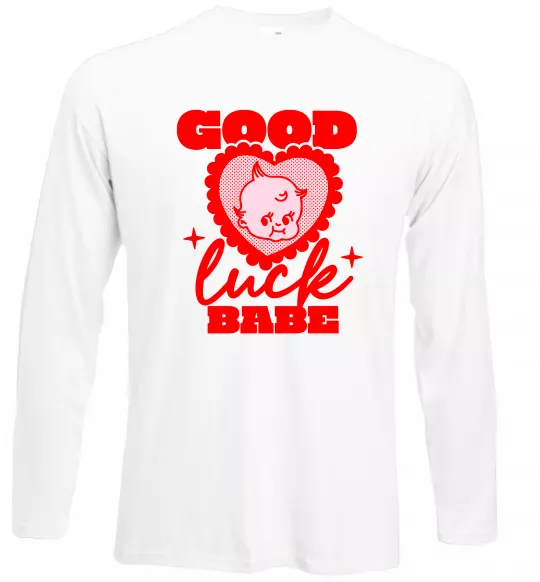 Лонгслів Good luck babe Білий фото